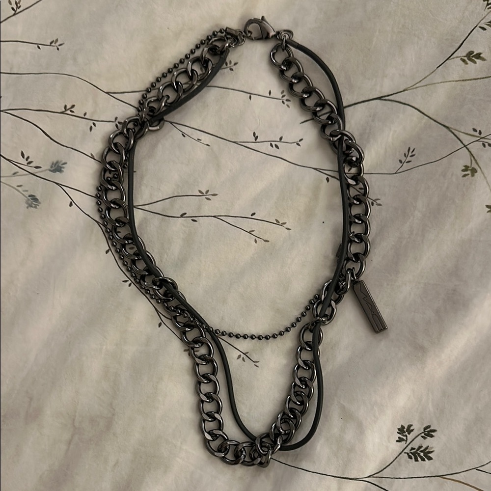 MAC Vintage Mixed Media Employee Certification Chain Necklace
